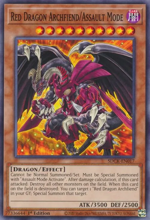 Red Dragon Archfiend/Assault Mode SDCK-EN017 Yu-Gi-Oh card from Structure Deck: The Crimson King