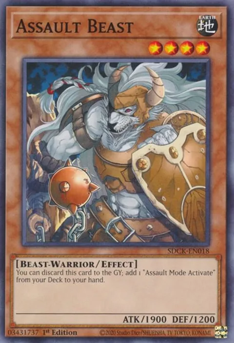 Assault Beast SDCK-EN018 Yu-Gi-Oh card from Structure Deck: The Crimson King
