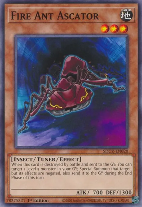 Fire Ant Ascator SDCK-EN020 Yu-Gi-Oh card from Structure Deck: The Crimson King