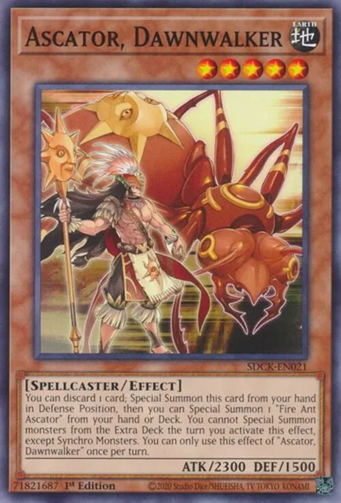 Ascator, Dawnwalker SDCK-EN021 Yu-Gi-Oh card from Structure Deck: The Crimson King