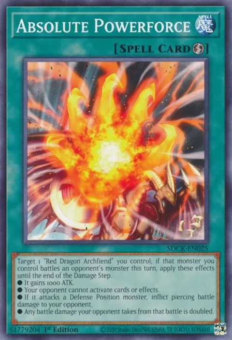 Absolute Powerforce SDCK-EN025 Yu-Gi-Oh card from Structure Deck: The Crimson King