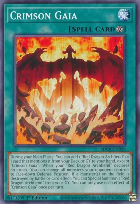 Crimson Gaia SDCK-EN026 Yu-Gi-Oh card from Structure Deck: The Crimson King