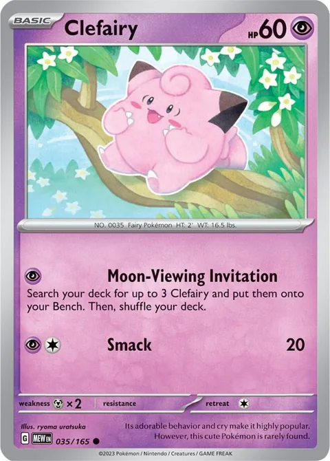 Clefairy #035/165 Pokémon card from Scarlet & Violet 151