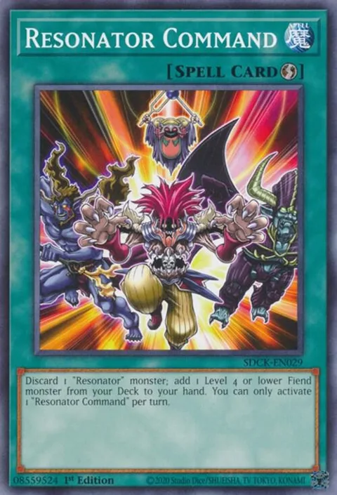 Resonator Command SDCK-EN029 Yu-Gi-Oh card from Structure Deck: The Crimson King