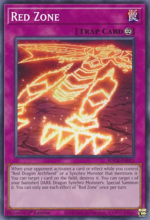 Red Zone SDCK-EN033 Yu-Gi-Oh card from Structure Deck: The Crimson King