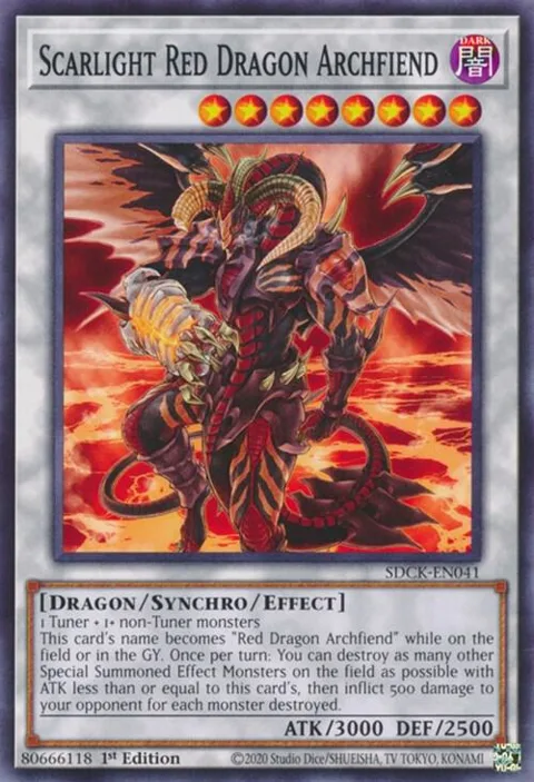 Scarlight Red Dragon Archfiend SDCK-EN041 Yu-Gi-Oh card from Structure Deck: The Crimson King