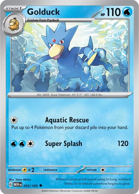 Golduck #055/165 Pokémon card from Scarlet & Violet 151