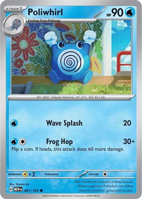Poliwhirl #061/165 Pokémon card from Scarlet & Violet 151