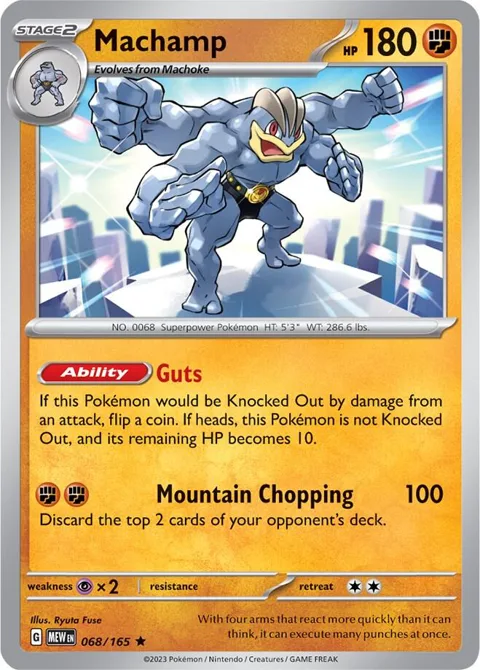 Machamp #068/165 Holofoil Pokémon card from Scarlet & Violet 151