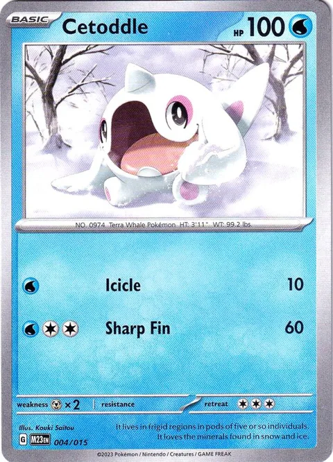 Cetoddle #004/015 Pokémon card from McDonald's Promos 2023