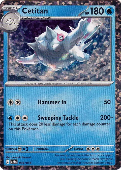 Cetitan #005/015 Holofoil Pokémon card from McDonald's Promos 2023