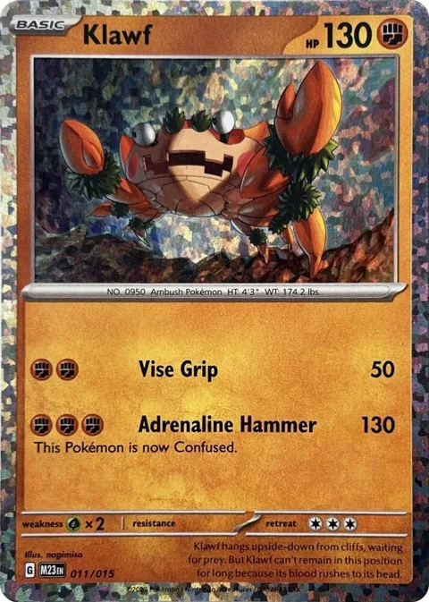 Klawf #011/015 Holofoil Pokémon card from McDonald's Promos 2023
