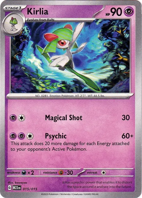 Kirlia #015/015 Pokémon card from McDonald's Promos 2023