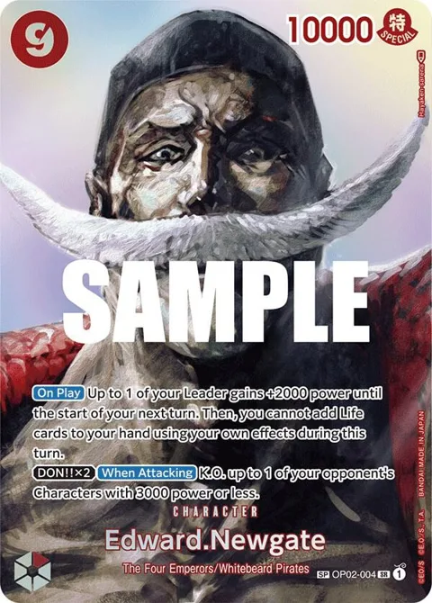 Edward.Newgate SP OP02-004 One Piece card from Kingdoms of Intrigue