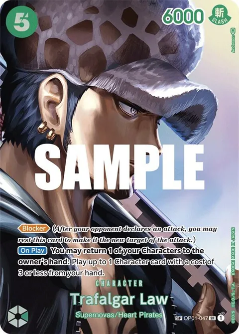 Trafalgar Law SP OP01-047 One Piece card from Kingdoms of Intrigue