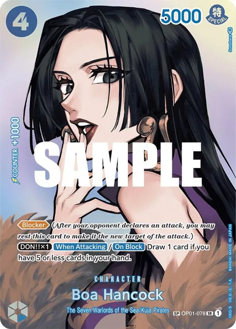 Boa Hancock SP OP01-078 One Piece card from Kingdoms of Intrigue