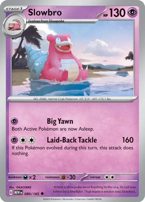 Slowbro #080/165 Pokémon card from Scarlet & Violet 151