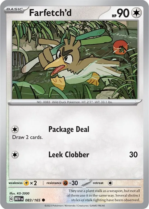 Farfetch'd #083/165 Pokémon card from Scarlet & Violet 151
