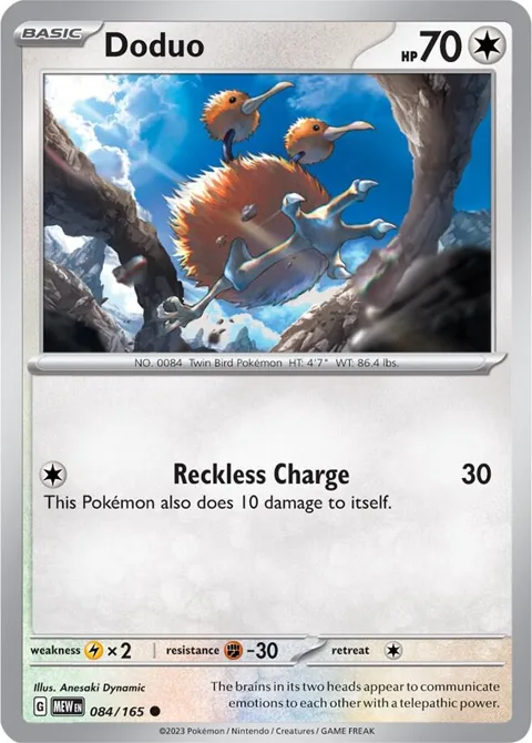 Doduo #084/165 Reverse Holofoil Pokémon card from Scarlet & Violet 151