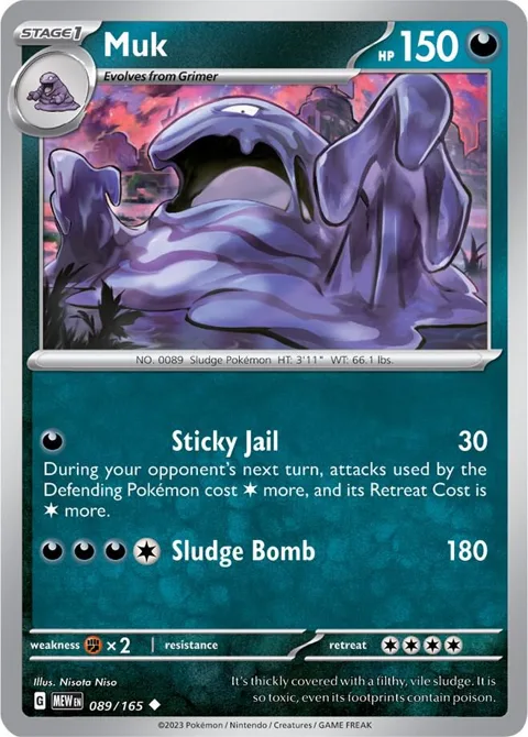 Muk #089/165 Pokémon card from Scarlet & Violet 151