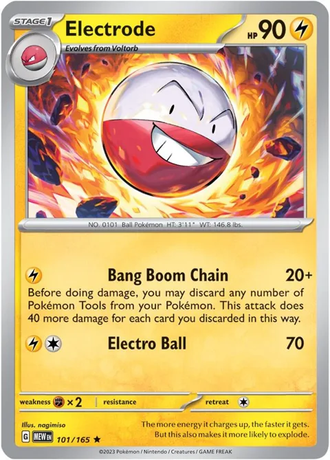 Electrode #101/165 Holofoil Pokémon card from Scarlet & Violet 151