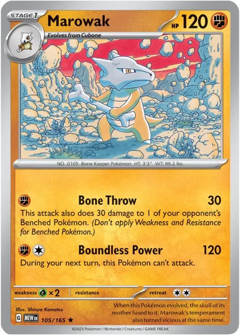 Marowak #105/165 Holofoil Pokémon card from Scarlet & Violet 151