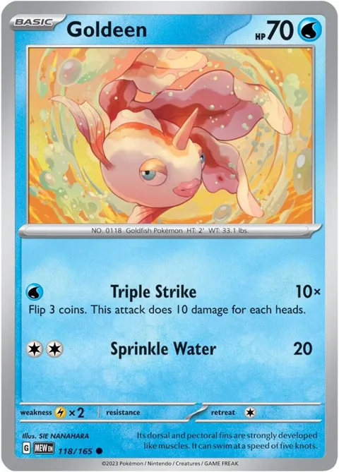 Goldeen #118/165 Pokémon card from Scarlet & Violet 151