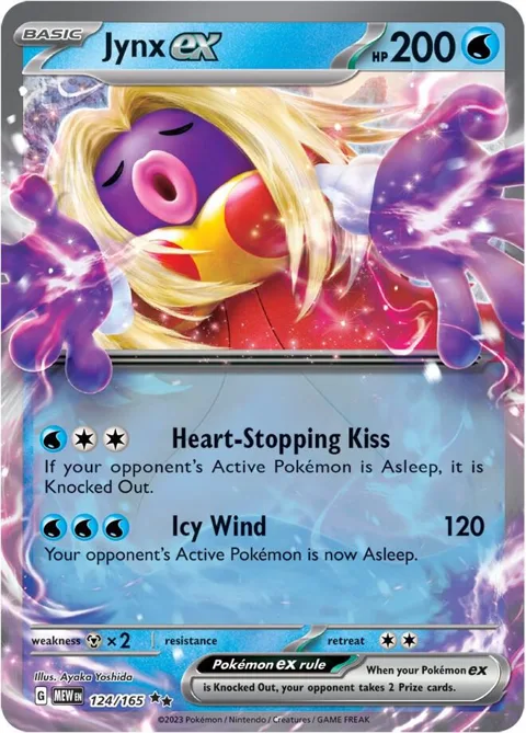 Jynx ex #124/165 Holofoil Pokémon card from Scarlet & Violet 151