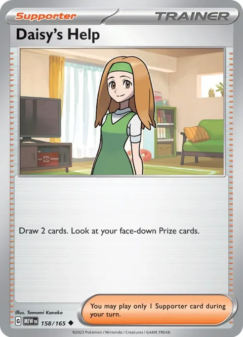 Daisy's Help #158/165 Pokémon card from Scarlet & Violet 151