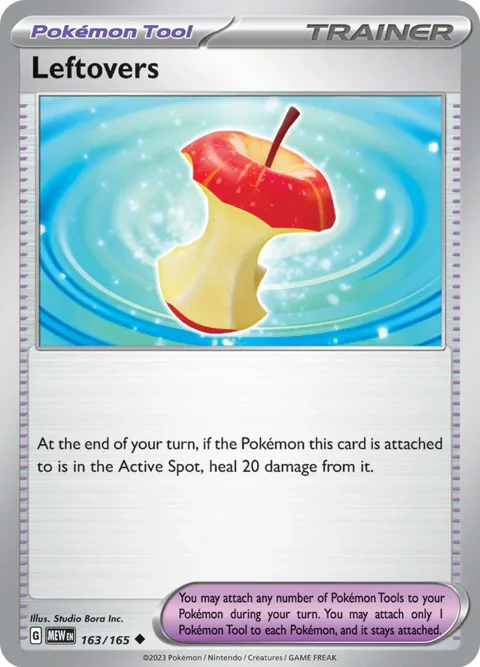 Leftovers #163/165 Reverse Holofoil Pokémon card from Scarlet & Violet 151