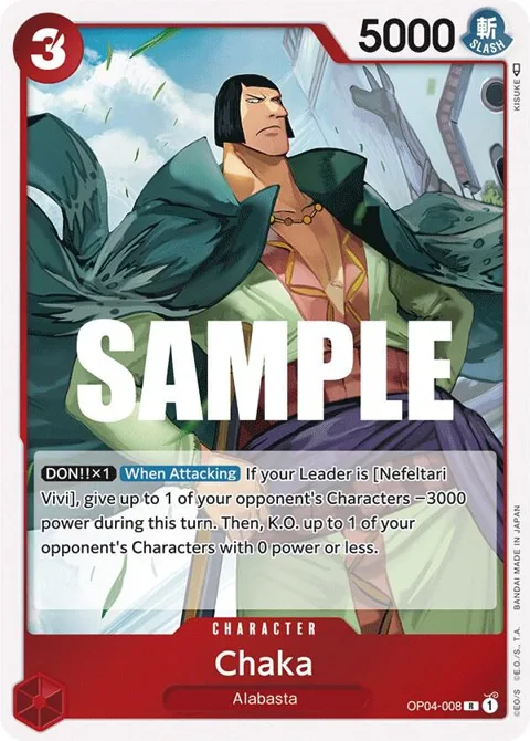 Chaka OP04-008 One Piece card from Kingdoms of Intrigue