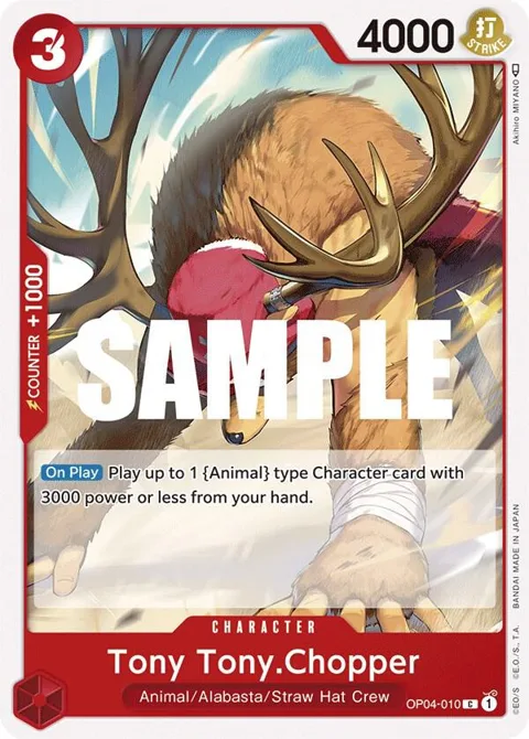 Tony Tony.Chopper OP04-010 One Piece card from Kingdoms of Intrigue