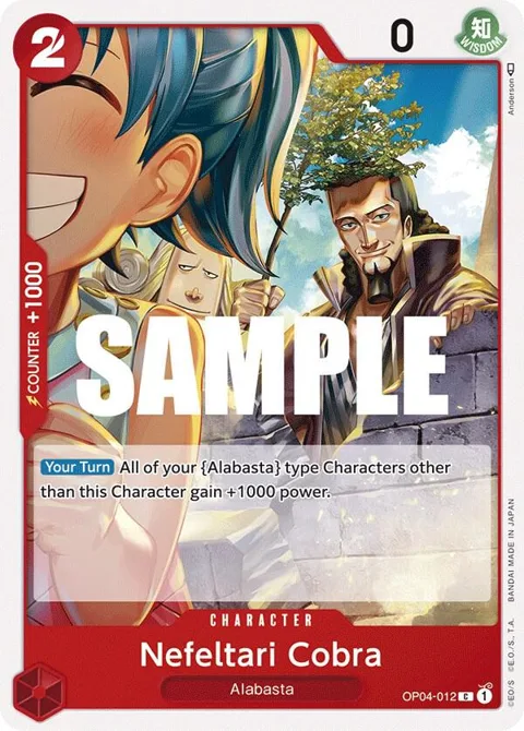 Nefeltari Cobra OP04-012 One Piece card from Kingdoms of Intrigue