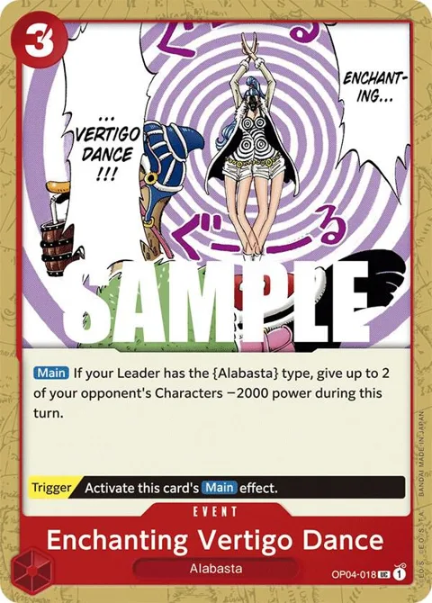 Enchanting Vertigo Dance OP04-018 One Piece card from Kingdoms of Intrigue