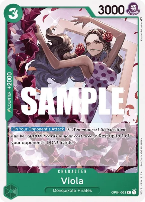 Viola OP04-021 One Piece card from Kingdoms of Intrigue
