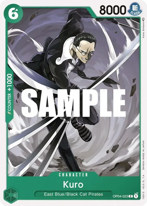 Kuro OP04-023 One Piece card from Kingdoms of Intrigue