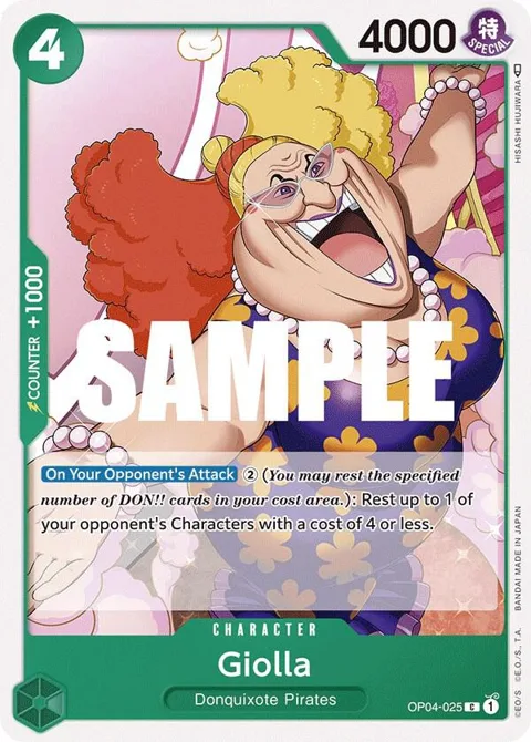 Giolla OP04-025 One Piece card from Kingdoms of Intrigue