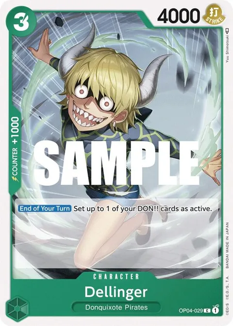 Dellinger OP04-029 One Piece card from Kingdoms of Intrigue