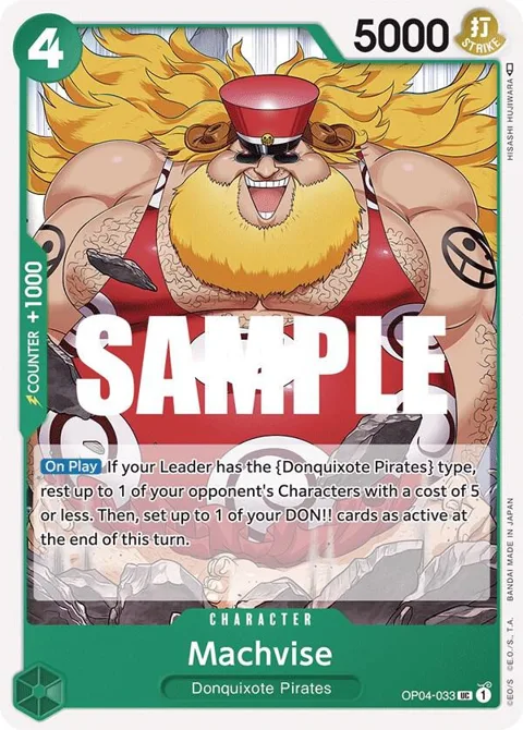Machvise OP04-033 One Piece card from Kingdoms of Intrigue