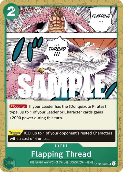 Flapping Thread OP04-037 One Piece card from Kingdoms of Intrigue