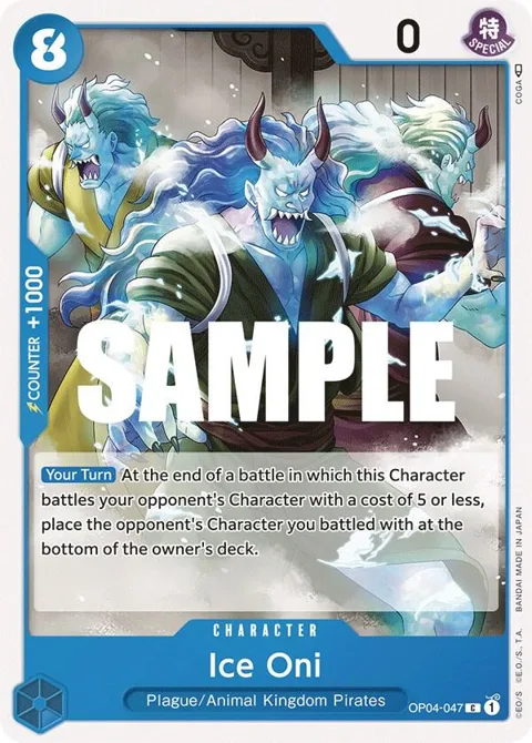 Ice Oni OP04-047 One Piece card from Kingdoms of Intrigue