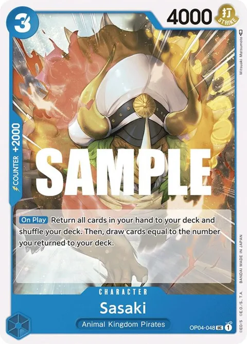 Sasaki OP04-048 One Piece card from Kingdoms of Intrigue