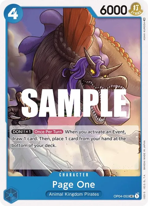 Page One OP04-053 One Piece card from Kingdoms of Intrigue