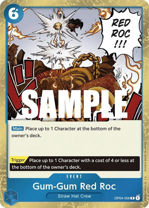 Gum-Gum Red Roc OP04-056 One Piece card from Kingdoms of Intrigue