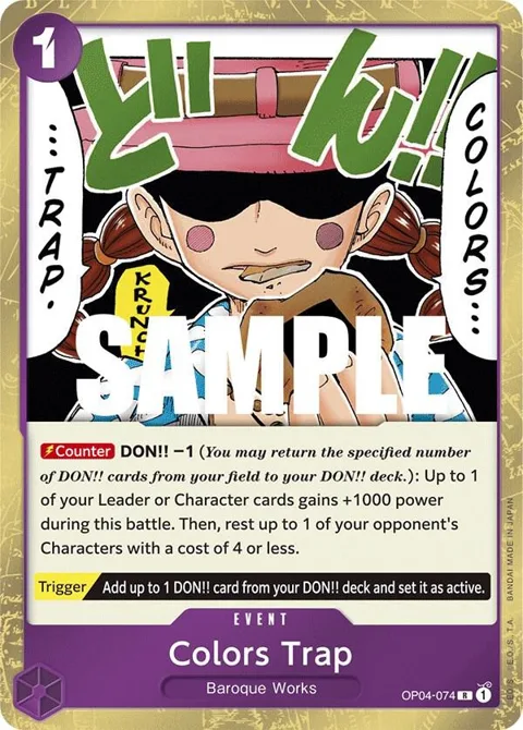 Colors Trap OP04-074 One Piece card from Kingdoms of Intrigue