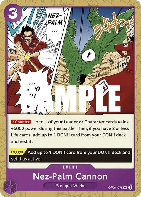 Nez-Palm Cannon OP04-075 One Piece card from Kingdoms of Intrigue