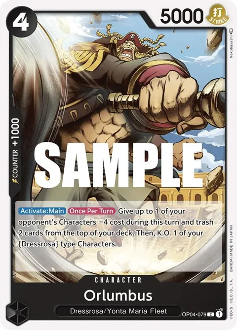 Orlumbus OP04-079 One Piece card from Kingdoms of Intrigue