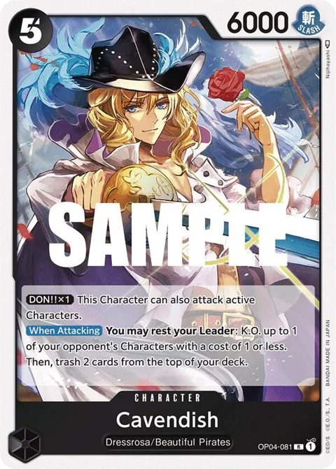 Cavendish OP04-081 One Piece card from Kingdoms of Intrigue
