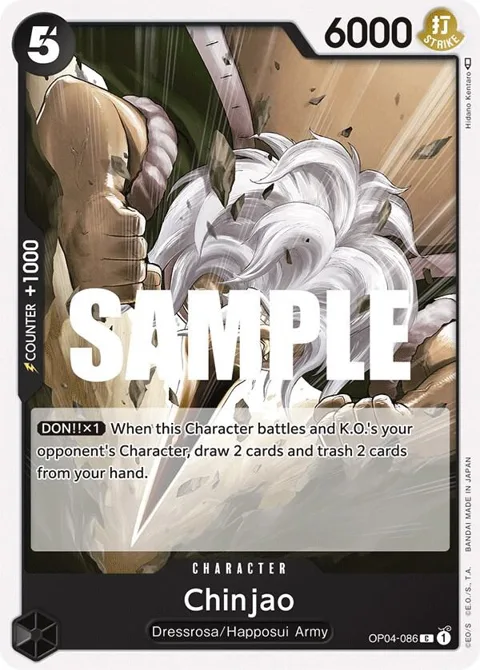 Chinjao OP04-086 One Piece card from Kingdoms of Intrigue