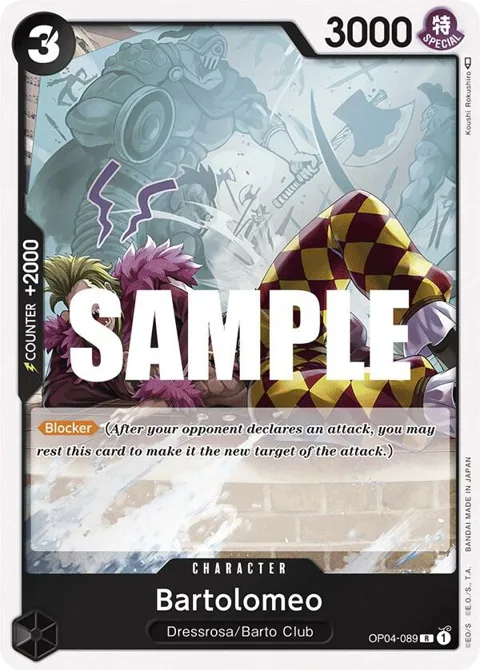 Bartolomeo OP04-089 One Piece card from Kingdoms of Intrigue
